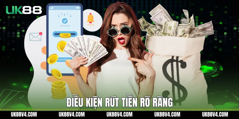Rút Tiền UK88 Minh Bạch, An Toàn Và Ổn Định Điều kiện rút tiền rõ ràng