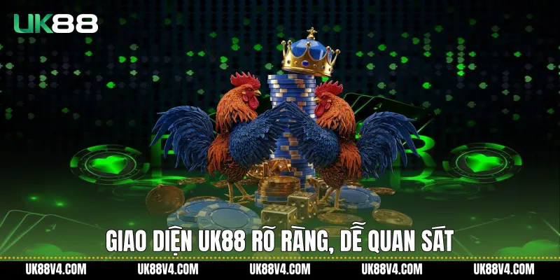 Đá Gà Đòn Trực Tiếp UK88 Và Trải Nghiệm Theo Dõi Ổn Định Giao diện UK88 rõ ràng, dễ quan sát