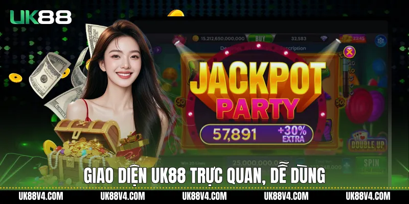 Giao diện UK88 trực quan, dễ dùng