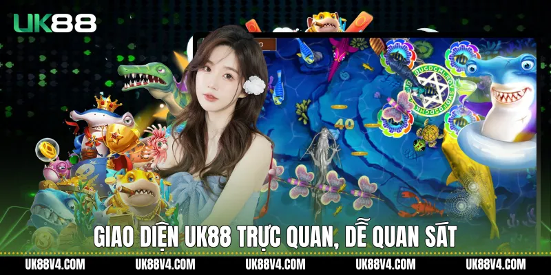 Giao diện UK88 trực quan, dễ quan sát